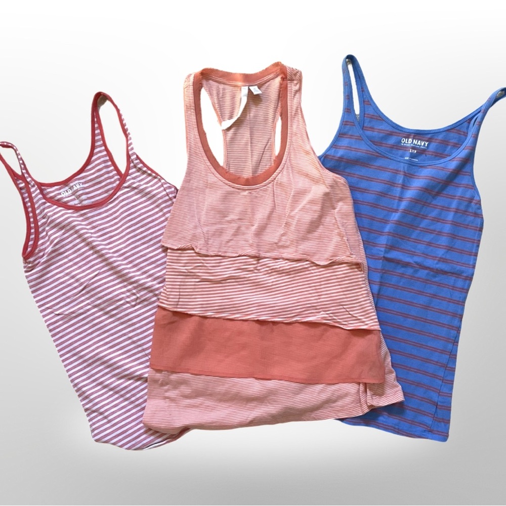 Tank top bundle, orange and blue